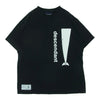 DESCENDANT ディセンダント 23SS 231ATDS-STM05S CACHALOT SS ロゴプリント Tシャツ 半袖 カットソー ブラック系 3【美品】【中古】