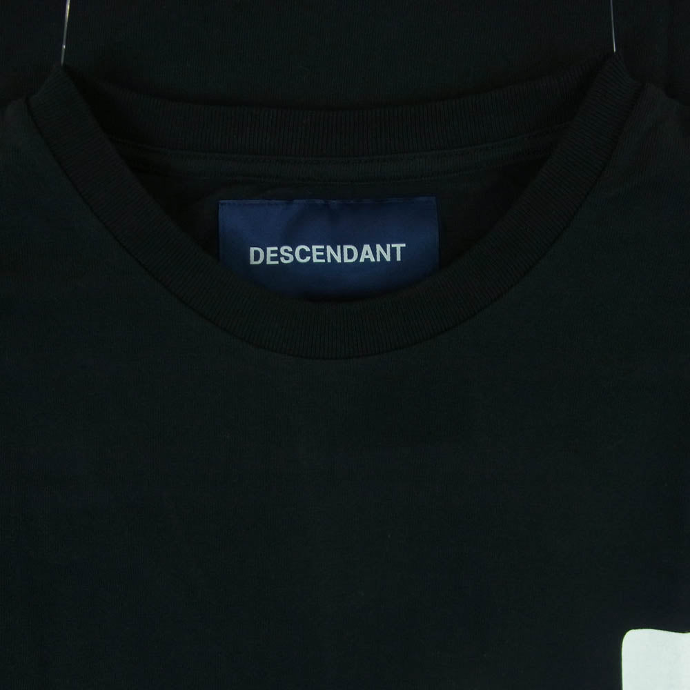 DESCENDANT ディセンダント 23SS 231ATDS-STM05S CACHALOT SS ロゴプリント Tシャツ 半袖 カットソー ブラック系 3【美品】【中古】