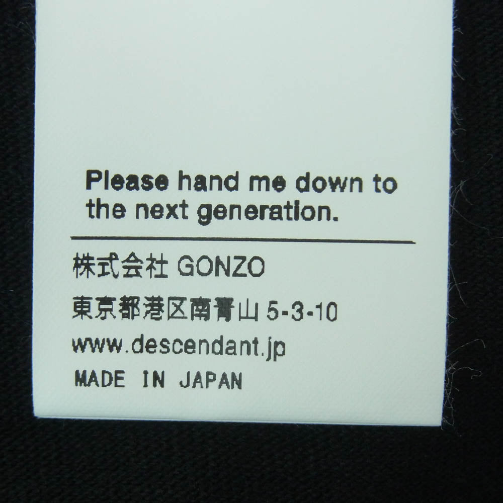 DESCENDANT ディセンダント 23SS 231ATDS-STM05S CACHALOT SS ロゴプリント Tシャツ 半袖 カットソー ブラック系 3【美品】【中古】