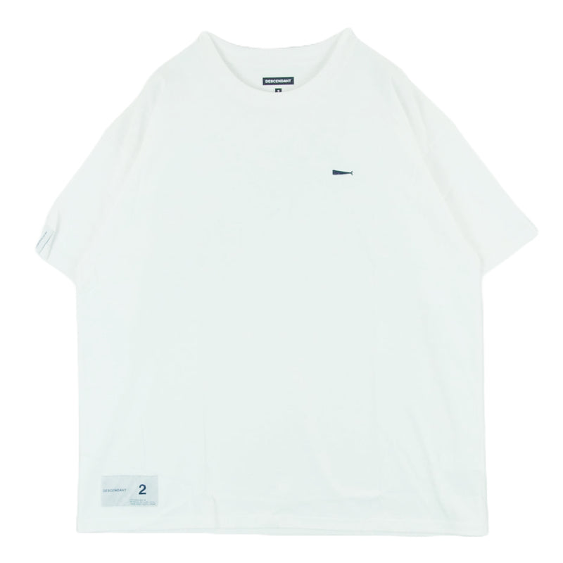 DESCENDANT ディセンダント 21SS 211ATDS-CSM04 STRIP CREW NECK SS FULL SIZE Tシャツ 半袖 カットソー ホワイト系 2【極上美品】【中古】