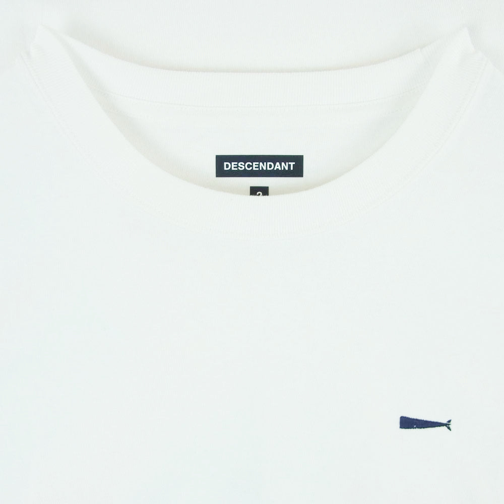 DESCENDANT ディセンダント 21SS 211ATDS-CSM04 STRIP CREW NECK SS FULL SIZE Tシャツ 半袖 カットソー ホワイト系 2【極上美品】【中古】
