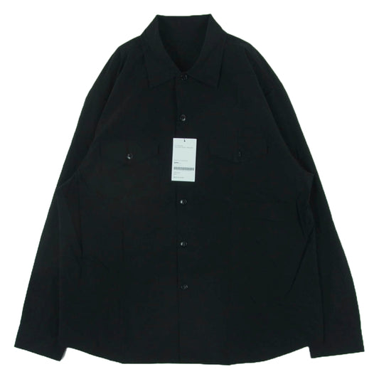 SOPHNET. ソフネット 21AW SOPH-212012 DOUBLE POCKET BIG SHIRTS ダブルポケット ビッグシルエット 長袖 シャツ ブラック系 L【中古】