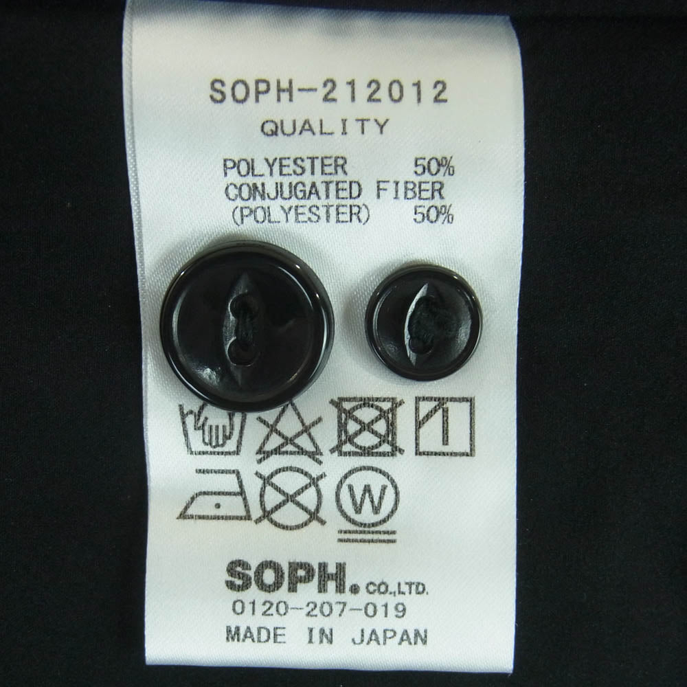 SOPHNET. ソフネット 21AW SOPH-212012 DOUBLE POCKET BIG SHIRTS ダブルポケット ビッグシルエット 長袖 シャツ ブラック系 L【中古】