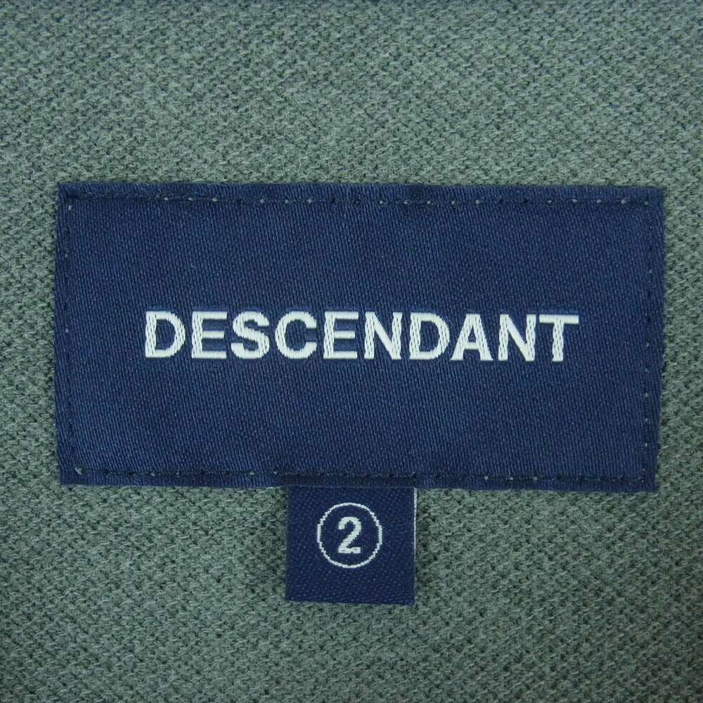 DESCENDANT ディセンダント 21SS 211ATDS-CSM38 CACHALOT PIQUE SS PIGMENT DYE ピグメントダイ加工 刺繍 Tシャツ 半袖 カットソー グレー系 2【極上美品】【中古】