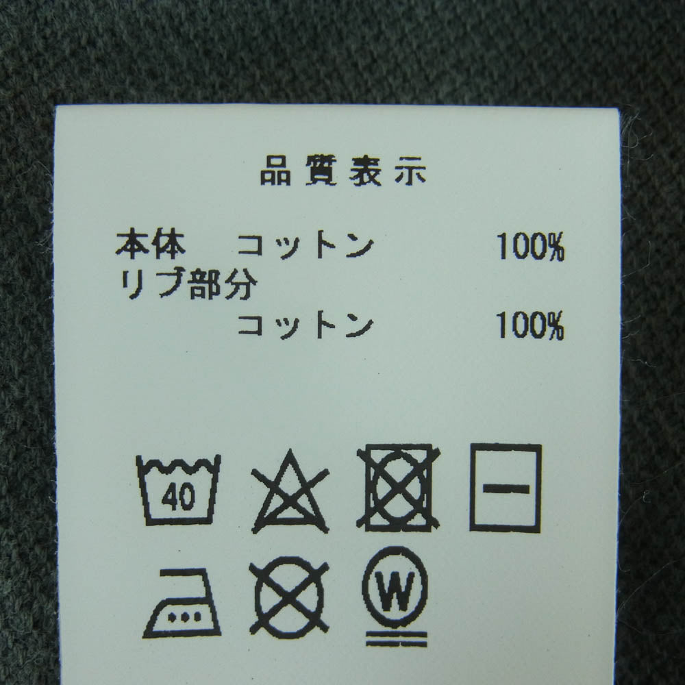DESCENDANT ディセンダント 21SS 211ATDS-CSM38 CACHALOT PIQUE SS PIGMENT DYE ピグメントダイ加工 刺繍 Tシャツ 半袖 カットソー グレー系 2【極上美品】【中古】