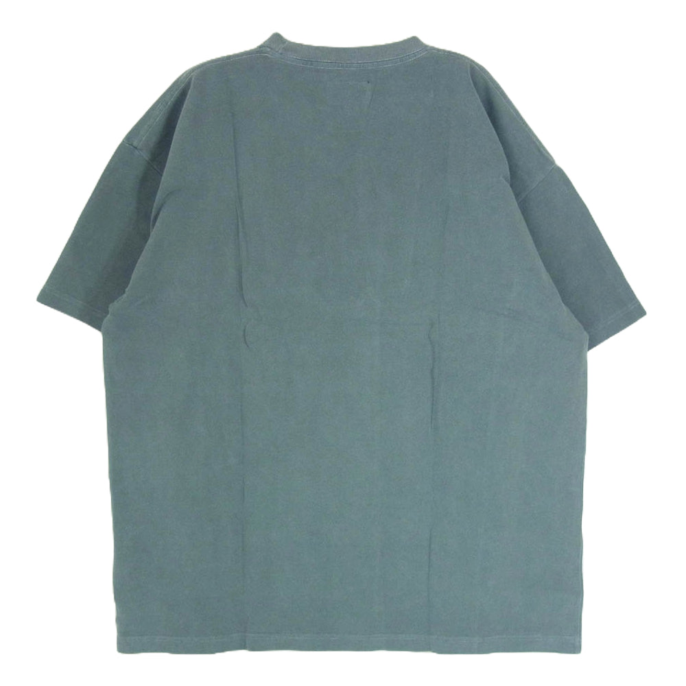 DESCENDANT ディセンダント 21SS 211ATDS-CSM38 CACHALOT PIQUE SS PIGMENT DYE ピグメントダイ加工 刺繍 Tシャツ 半袖カットソー グリーン系 3【新古品】【未使用】【中古】