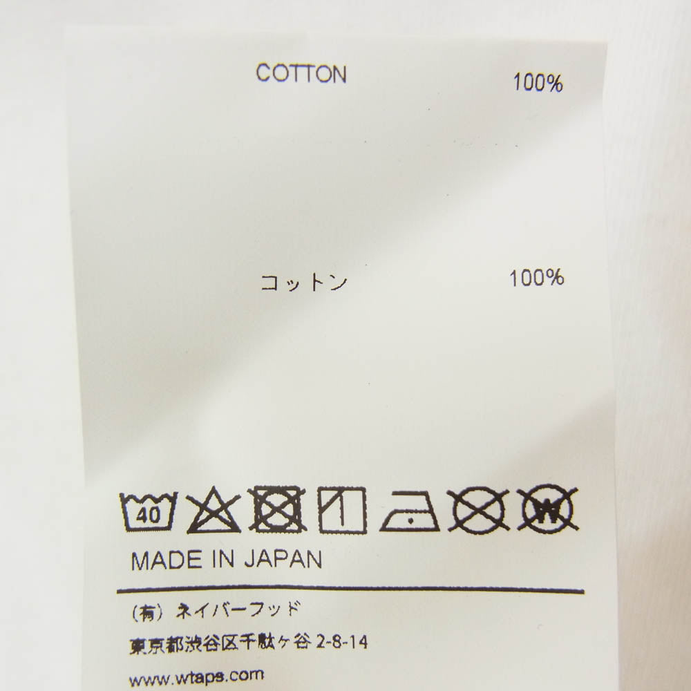 WTAPS ダブルタップス 21SS 211ATDT-CSM29 RINGER SS リンガーTシャツ 半袖カットソー ホワイト系 X04【新古品】【未使用】【中古】