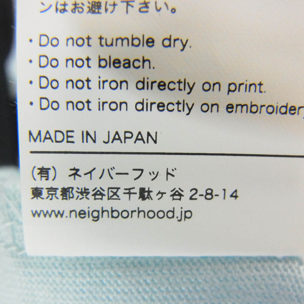 NEIGHBORHOOD ネイバーフッド 23SS 231PCNH-ST03 NH . TEE ロゴプリント Tシャツ ライトブルー系 XL【新古品】【未使用】【中古】