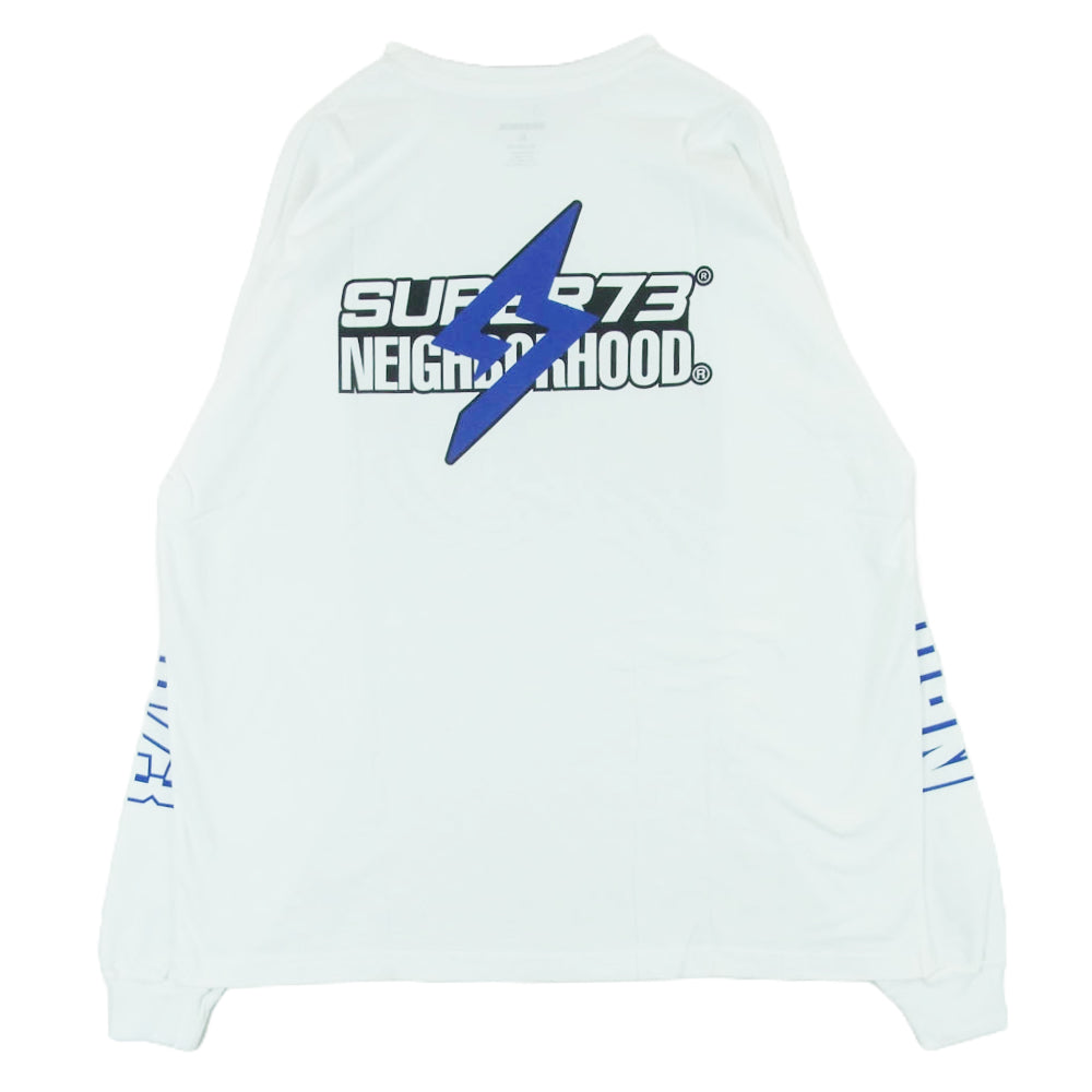 NEIGHBORHOOD ネイバーフッド 221PCYSN-LT01S SUPER73 C-TEE LS 長袖 Tシャツ ホワイト系 XL【新古品】【未使用】【中古】