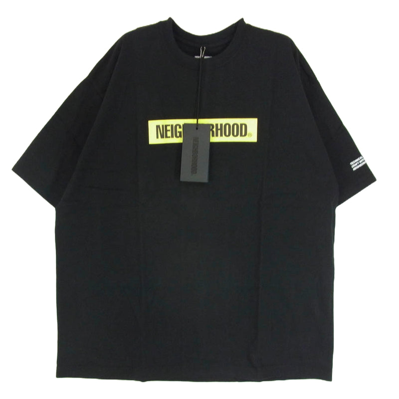 NEIGHBORHOOD ネイバーフッド 231PCNH-ST03S SPOT.TEE ボックス ロゴ プリント Tシャツ ブラック系 XL【極上美品】【中古】