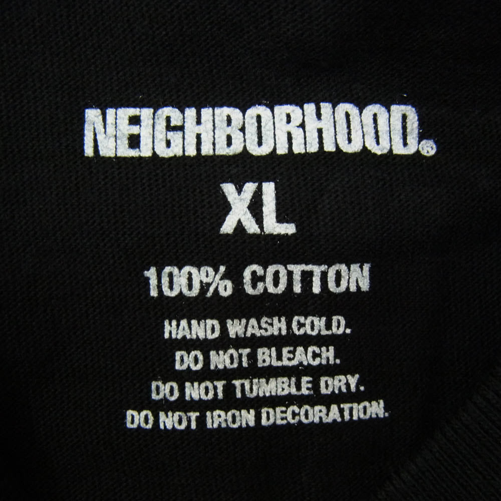 NEIGHBORHOOD ネイバーフッド 231PCNH-ST03S SPOT.TEE ボックス ロゴ プリント Tシャツ ブラック系 XL【極上美品】【中古】