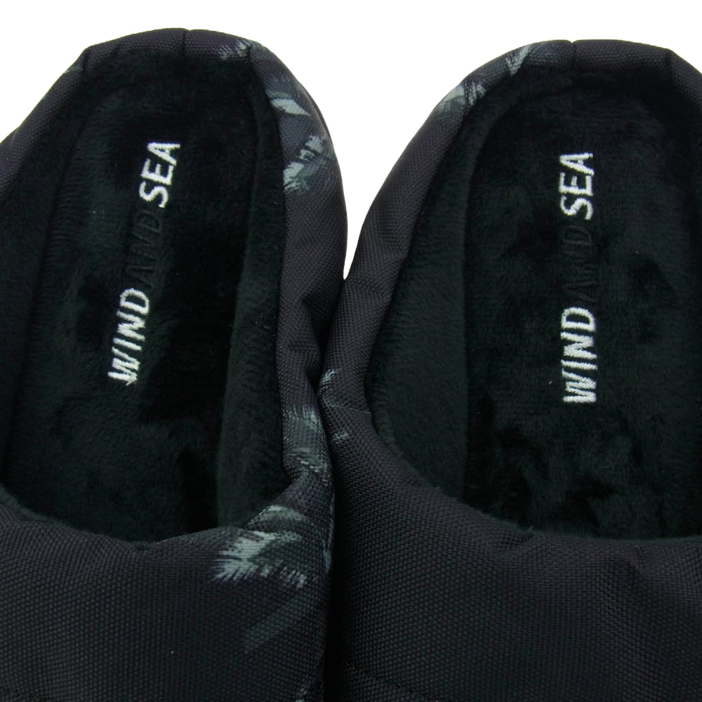 WIND AND SEA ウィンダンシー WDS-C-SUB-25-Q2-SP-01 × SUBU スブ CORDURA Black Palm Tree Sandal ロゴ刺繍 サンダル ブラック系 26-27.5【極上美品】【中古】