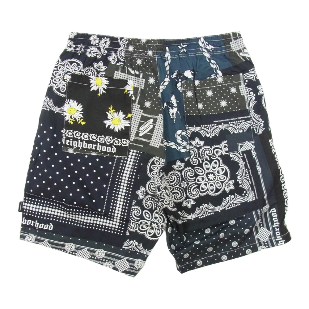 NEIGHBORHOOD ネイバーフッド 21SS 211AQNH-PTM07 BANDANA /C-ST バンダナ ショートパンツ ブラック系 M【極上美品】【中古】