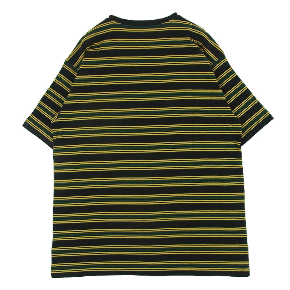 WTAPS ダブルタップス 21SS 211ATDT-CSM21 JAM 01 SS COTTON ボーダー Tシャツ 半袖 カットソー ブラック系 イエロー系 グリーン系 03【極上美品】【中古】