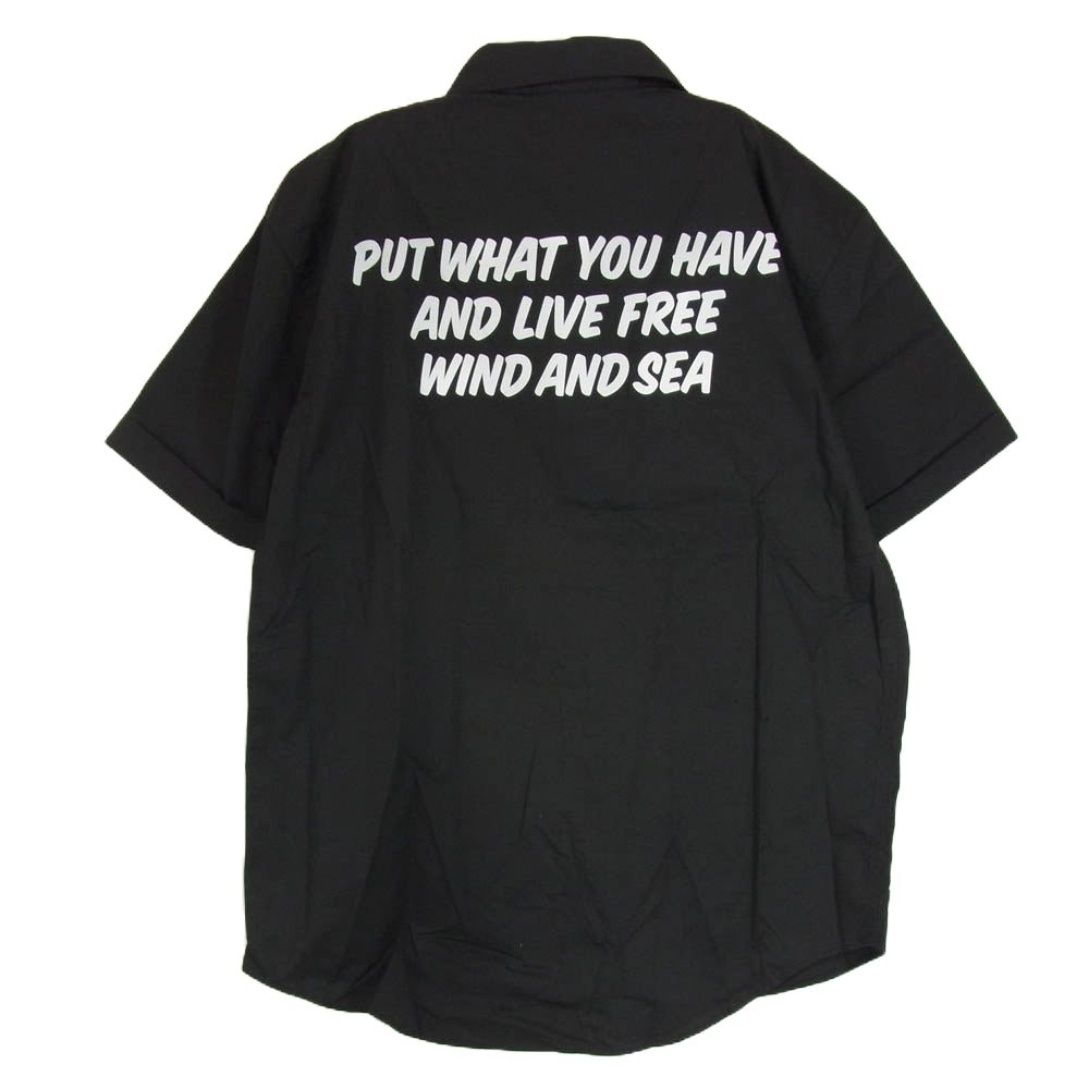 WIND AND SEA ウィンダンシー WDS-ARCVBX-34 ARCVBX Geek Home Work Shirt 半袖 シャツ ブラック系 L【美品】【中古】