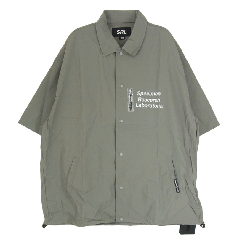 NEIGHBORHOOD ネイバーフッド 231BWNH-SHM01 SRL . SHELTECH SHIRT SS ナイロン 半袖 シャツ グレー系 L【美品】【中古】