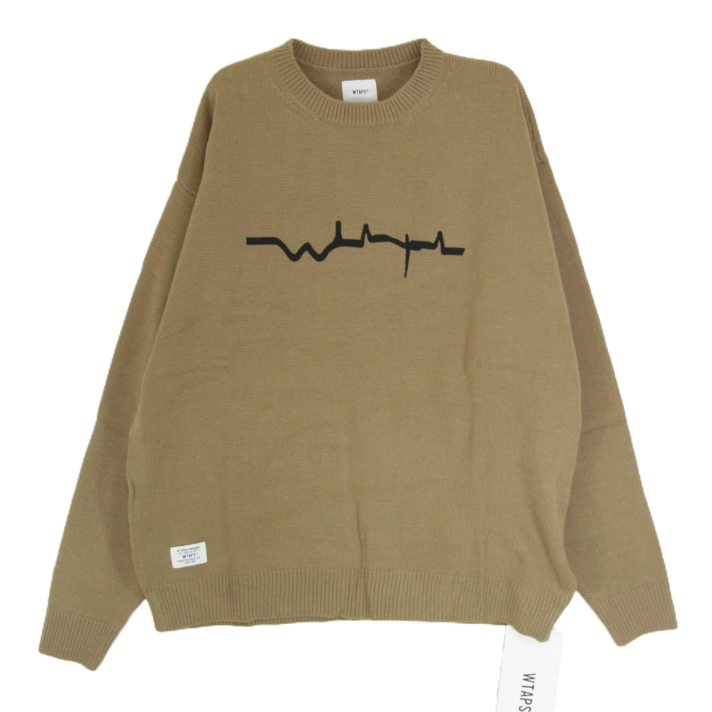 WTAPS ダブルタップス 21AW 212MADT-KNM02 VIBES SWEATER ACRYLIC アクリル ニットセーター ブラウン系 X02【新古品】【未使用】【中古】