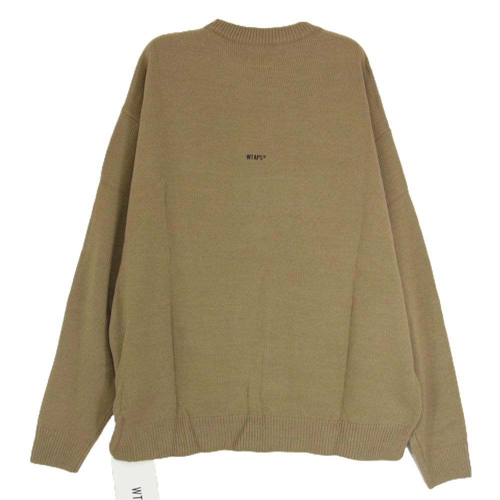 WTAPS ダブルタップス 21AW 212MADT-KNM02 VIBES SWEATER ACRYLIC アクリル ニットセーター ブラウン系 X02【新古品】【未使用】【中古】