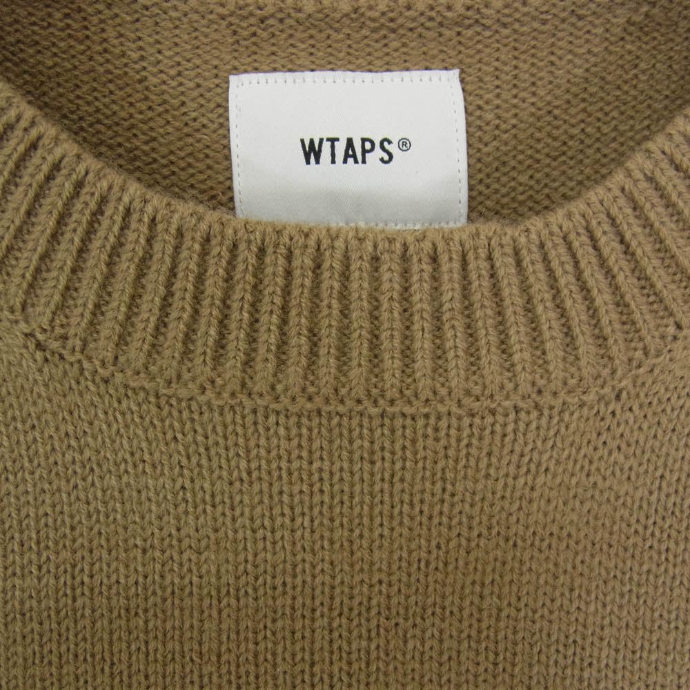 WTAPS ダブルタップス 21AW 212MADT-KNM02 VIBES SWEATER ACRYLIC アクリル ニットセーター ブラウン系 X02【新古品】【未使用】【中古】