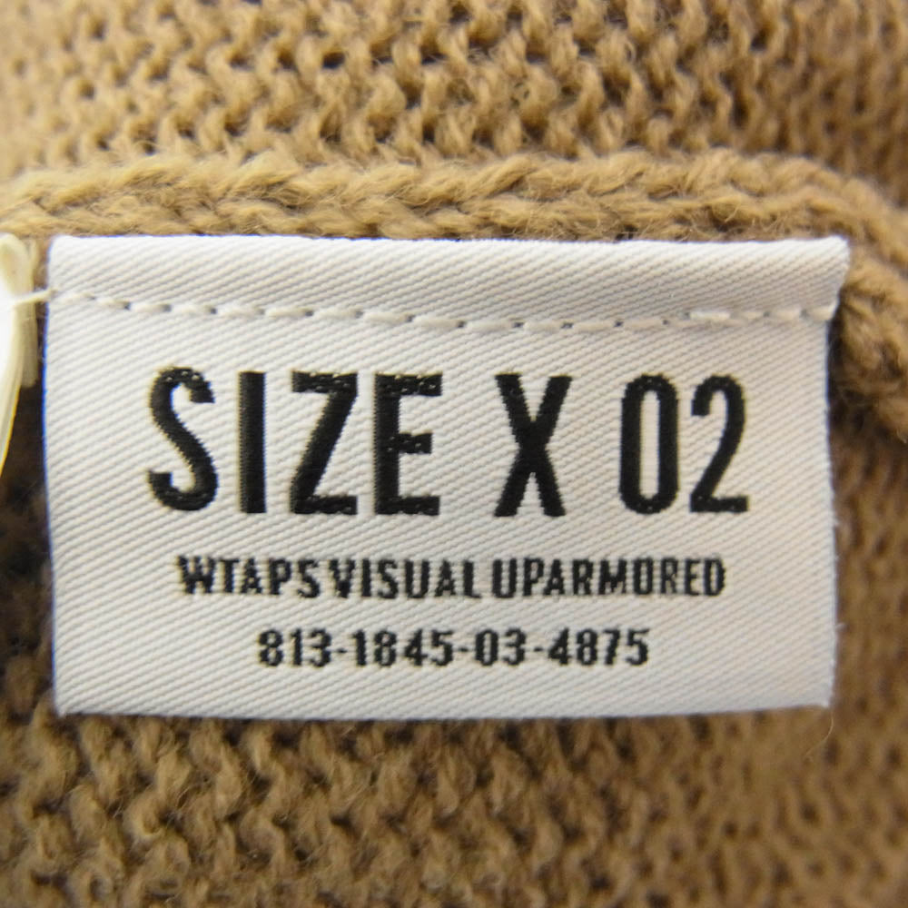 WTAPS ダブルタップス 21AW 212MADT-KNM02 VIBES SWEATER ACRYLIC アクリル ニットセーター ブラウン系 X02【新古品】【未使用】【中古】