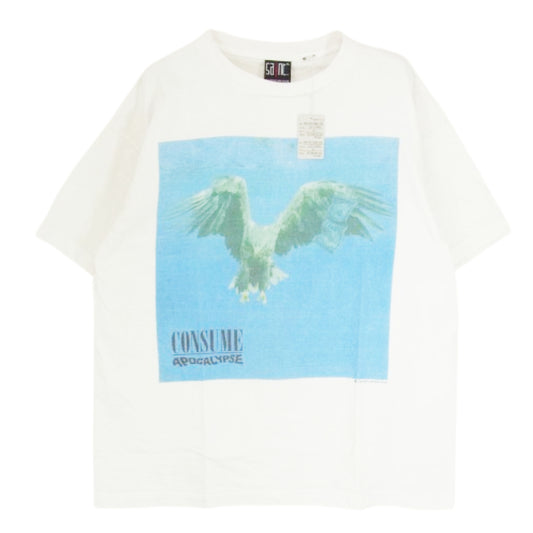 SAINT MICHAEL セントマイケル 23AW SM-A23-0000-C10 × FORSOMEONE フォーサムワン SS T-SHIRT CONSUME USED加工 Tシャツ 半袖カットソー ホワイト系 XL【極上美品】【中古】