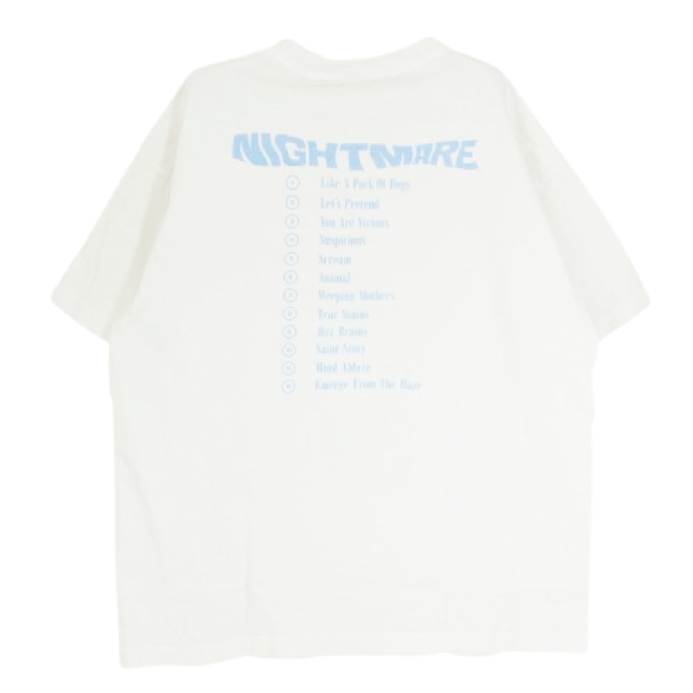SAINT MICHAEL セントマイケル 23AW SM-A23-0000-C10 × FORSOMEONE フォーサムワン SS T-SHIRT CONSUME USED加工 Tシャツ 半袖カットソー ホワイト系 XL【極上美品】【中古】