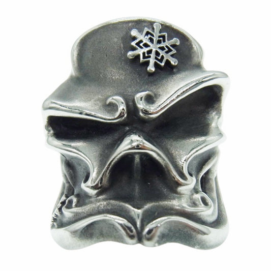 STARLIN GEAR スターリンギア ギャランティーカード付属 パンチャーステルス リング wコバルト ハンドウィンドテクスチャー スノウフレーク シルバー系 14号【美品】【中古】