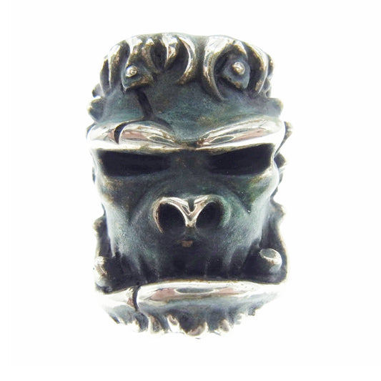 STARLIN GEAR スターリンギア ギャランティーカード付属 2023年 ハロウィンフランケンチンプ リング w コパーSギア ロゴ シルバー系 17号【美品】【中古】