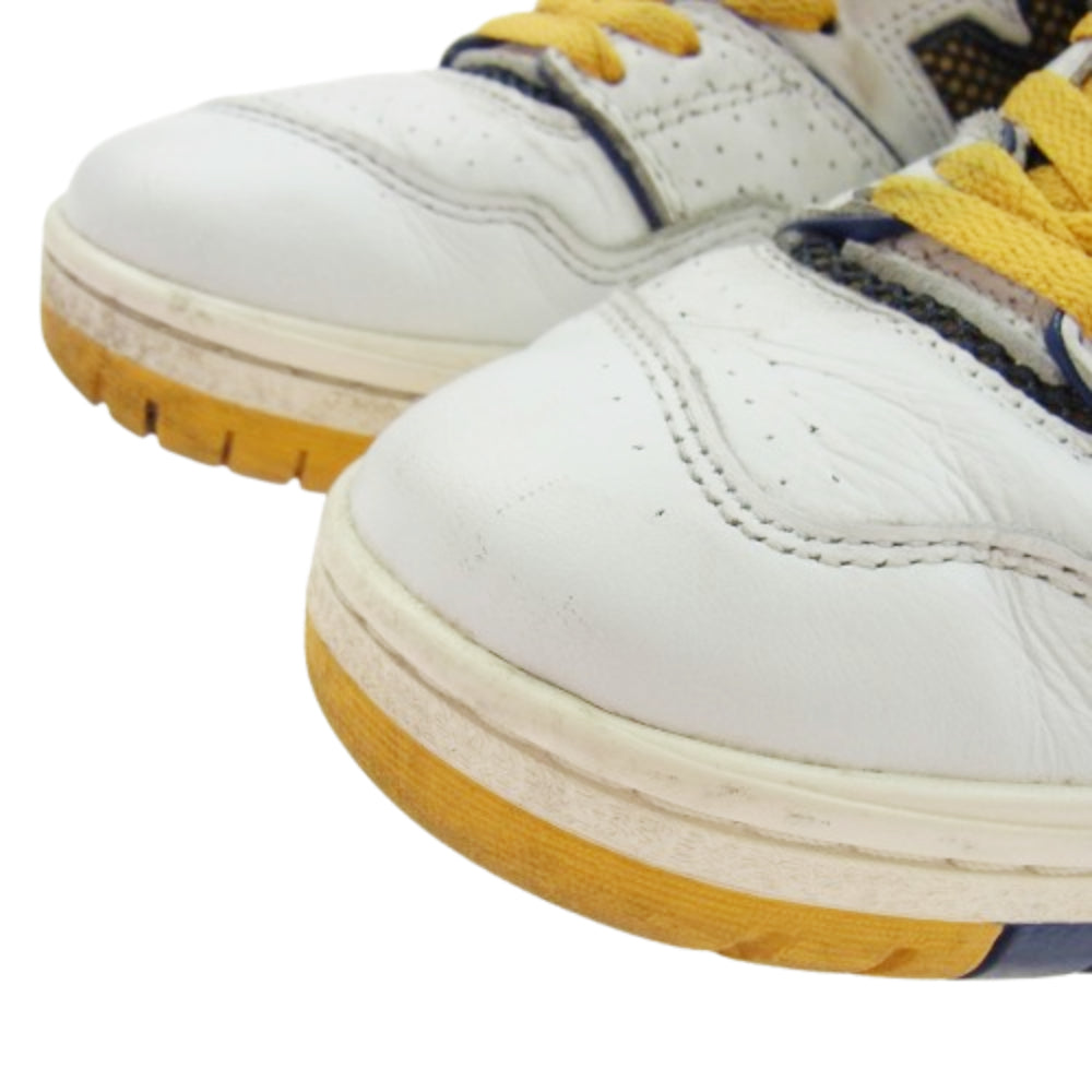 NEW BALANCE ニューバランス BB650RX1 × Aime? Leon Dore エメ レオン ドレ 650R ハイカットスニーカー ホワイト系 ネイビー系 25cm【中古】