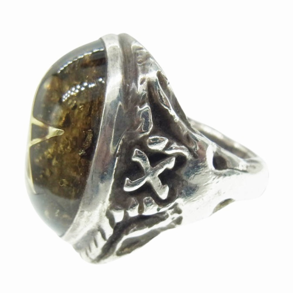 ALEX STREETER アレックスストリーター 10周年記念 Angel Heart Ring ギャラクシー エンジェルハート リング シルバー系 14.5号【中古】