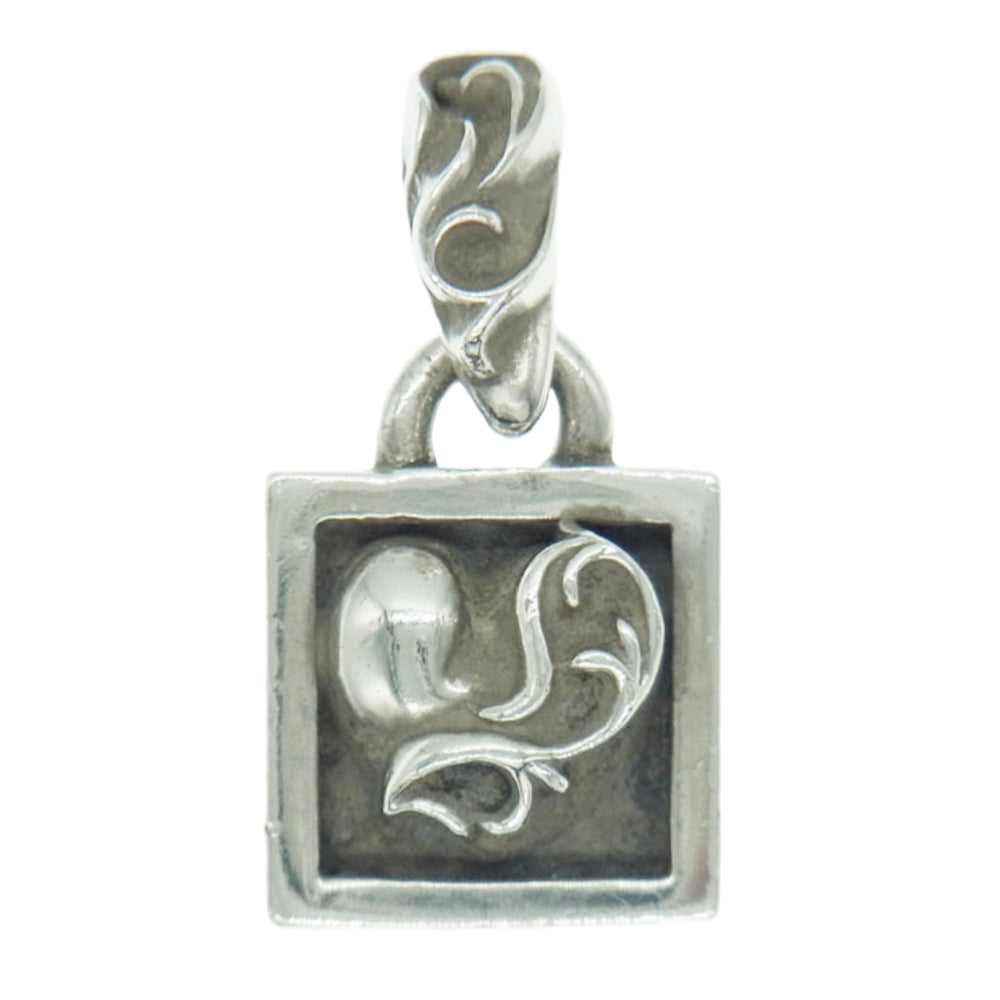 CHROME HEARTS クロムハーツ（原本無） FRAMED HEART フレームドハート チャーム ペンダントトップ シルバー系【中古】
