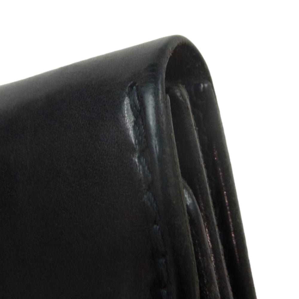 goro's ゴローズ SADDLE LEATHER コンチョ付き サドル レザー ウォレット ブラック系【中古】