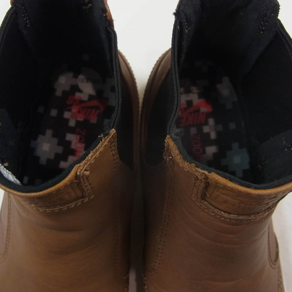 NIKE ナイキ BQ5888-200 SB Zoom Stefan Janoski Slip Mid RM Light Tan ズーム ステファン ジャノスキー スリップ ミッド サイドゴア スニーカーブーツ ブラウン系 26cm【中古】