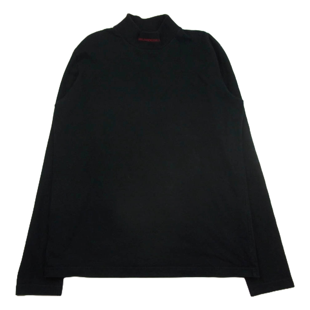 JOHN LAWRENCE SULLIVAN ジョンローレンスサリバン JLS-05-04 LOGO JACQUARD HI-NECK TOP ロゴプリント タートルネック 長袖カットソー ブラック系 L【中古】