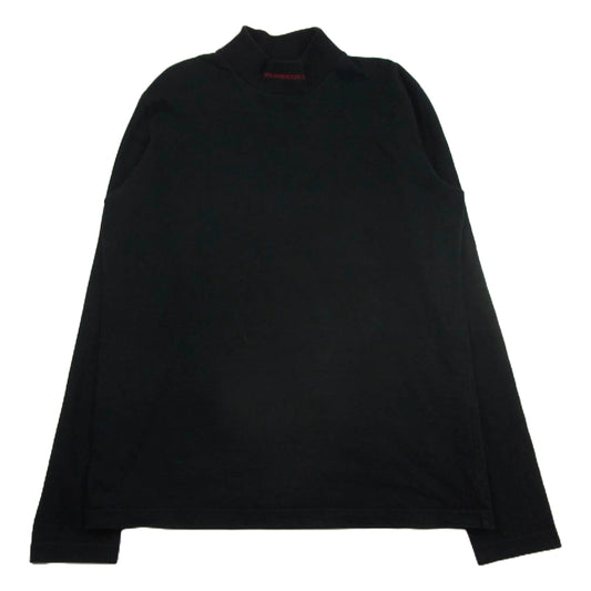 JOHN LAWRENCE SULLIVAN ジョンローレンスサリバン JLS-05-04 LOGO JACQUARD HI-NECK TOP ロゴプリント タートルネック 長袖カットソー ブラック系 L【中古】
