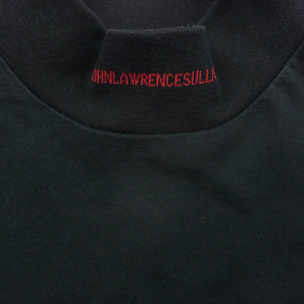 JOHN LAWRENCE SULLIVAN ジョンローレンスサリバン JLS-05-04 LOGO JACQUARD HI-NECK TOP ロゴプリント タートルネック 長袖カットソー ブラック系 L【中古】