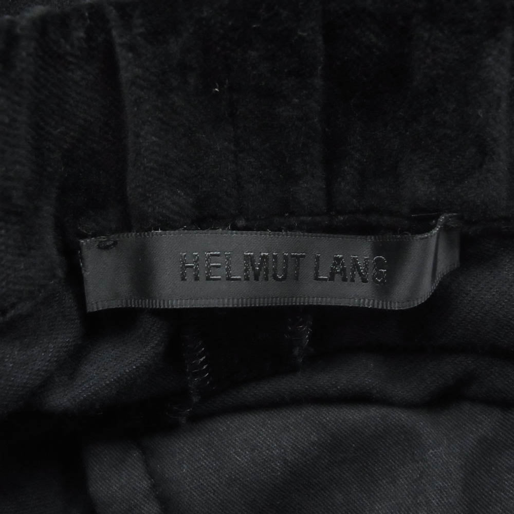 HELMUT LANG ヘルムートラング COTTON VELVET PULL ON PANT コットン ベルベット プル オン パンツ ブラック系 S【中古】