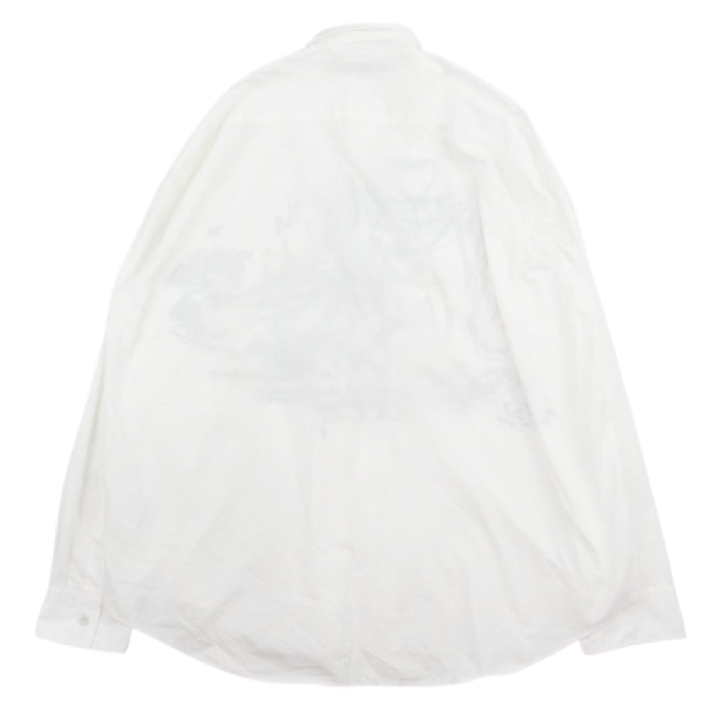 JOHN LAWRENCE SULLIVAN ジョンローレンスサリバン 3B005-0221-22 WRINKLE PRINT SHIRT フロントプリント 長袖シャツ ホワイト系 44【中古】