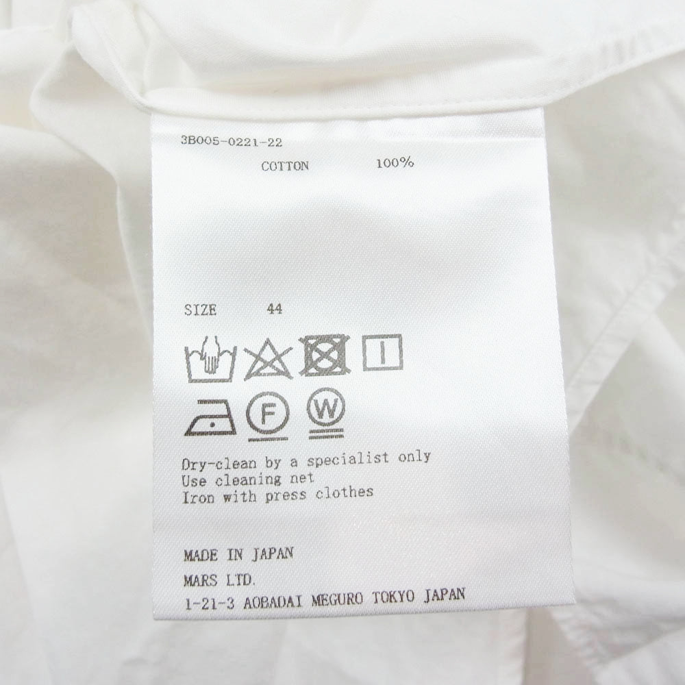 JOHN LAWRENCE SULLIVAN ジョンローレンスサリバン 3B005-0221-22 WRINKLE PRINT SHIRT フロントプリント 長袖シャツ ホワイト系 44【中古】