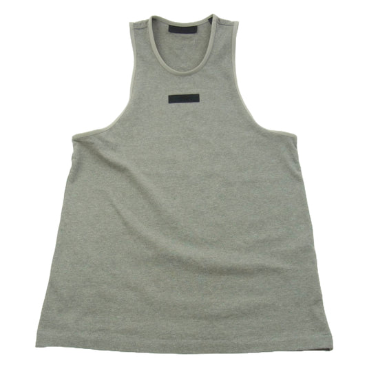 FEAR OF GOD フィアオブゴッド ESSENTIALS エッセンシャルズ ラバーロゴパッチ タンクトップ グレー系 M【中古】