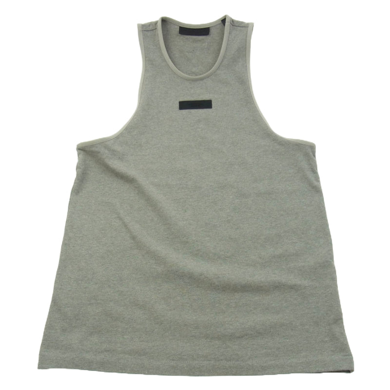 FEAR OF GOD フィアオブゴッド ESSENTIALS エッセンシャルズ ラバーロゴパッチ タンクトップ グレー系 M【中古】