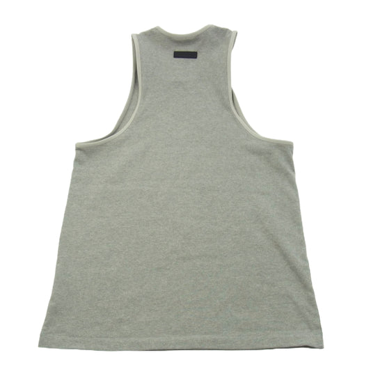 FEAR OF GOD フィアオブゴッド ESSENTIALS エッセンシャルズ ラバーロゴパッチ タンクトップ グレー系 M【中古】