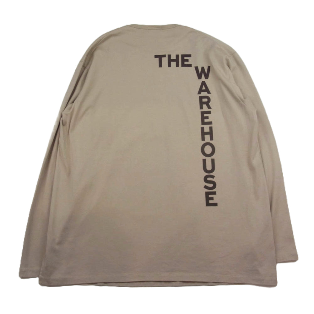 LAD MUSICIAN ラッドミュージシャン THE WAREHOUSE PERMANENT ROCKER PRINT BIG LS T-SHIRT ビッグ 長袖 Tシャツ ベージュ系 42【中古】