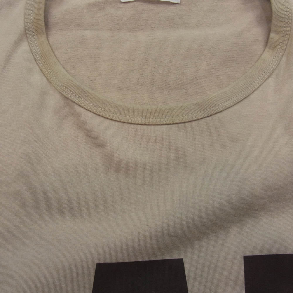 LAD MUSICIAN ラッドミュージシャン THE WAREHOUSE PERMANENT ROCKER PRINT BIG LS T-SHIRT ビッグ 長袖 Tシャツ ベージュ系 42【中古】