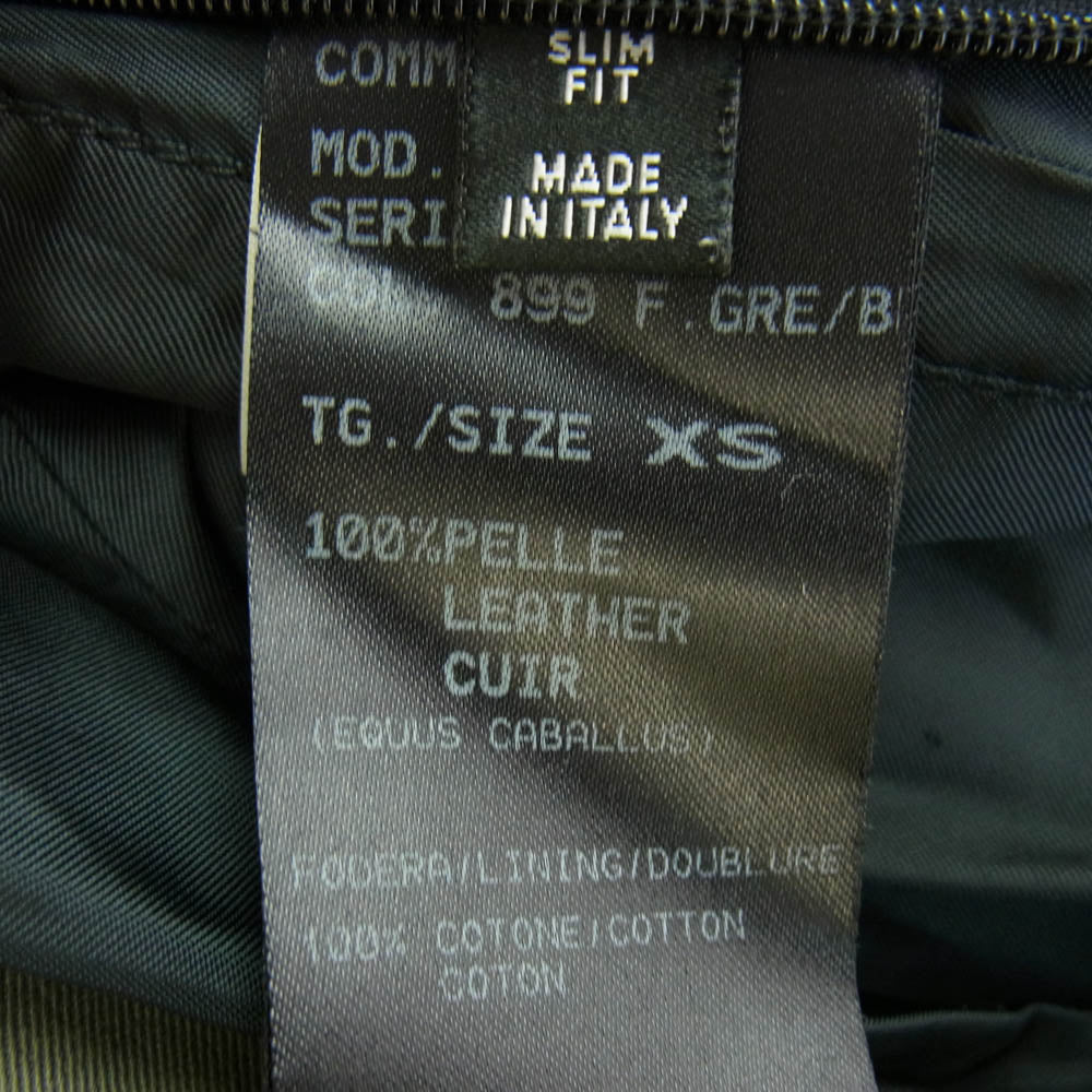NEIL BARRETT ニールバレット BPE161 レザー ダブル ライダース ベスト ブラック系 カーキ系 XS【中古】