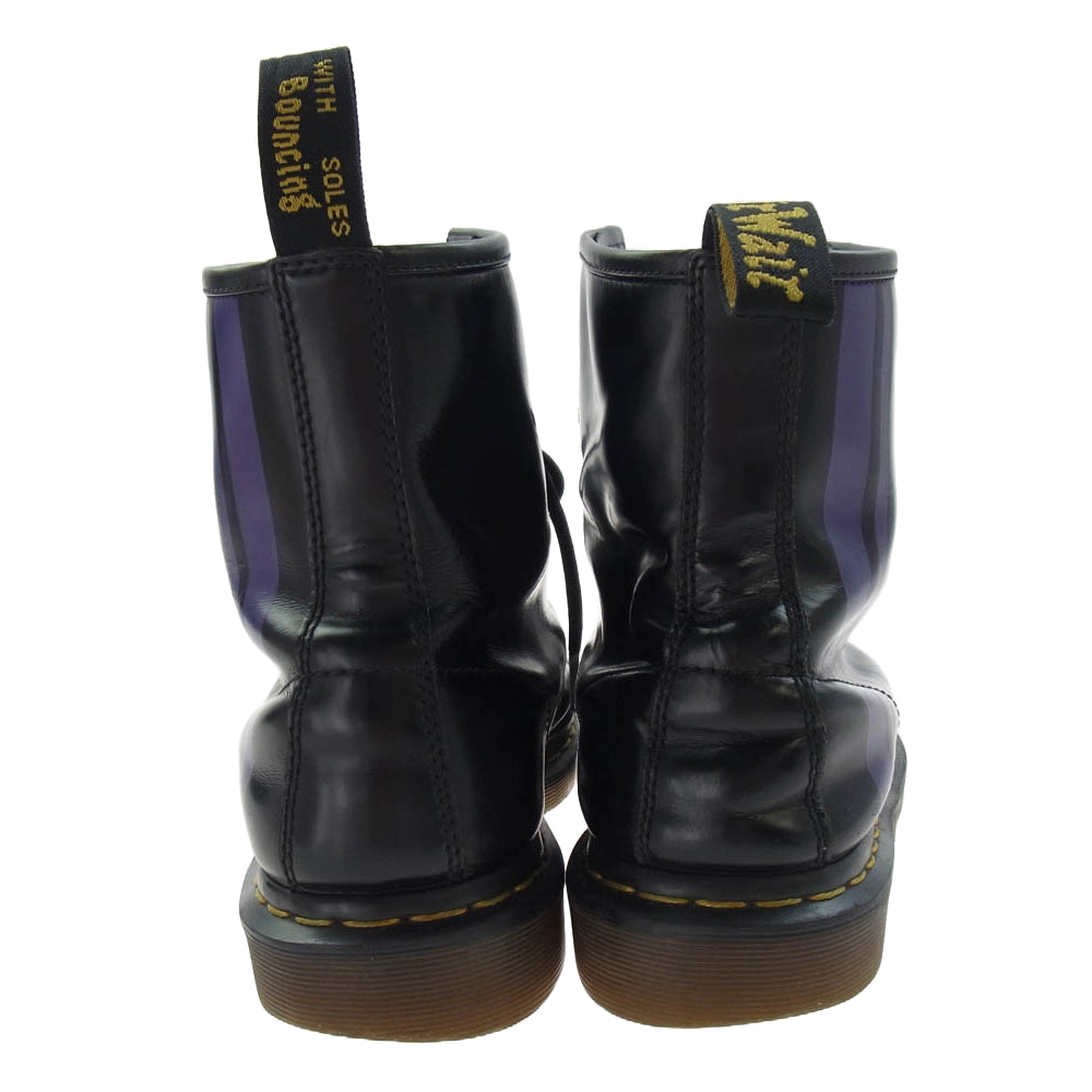 Needles ニードルス 1460 × DR.MARTENS ドクターマーチン STRIPE 8 EYE BOOT ストライプ 8ホール ブーツ ブラック系 42【中古】