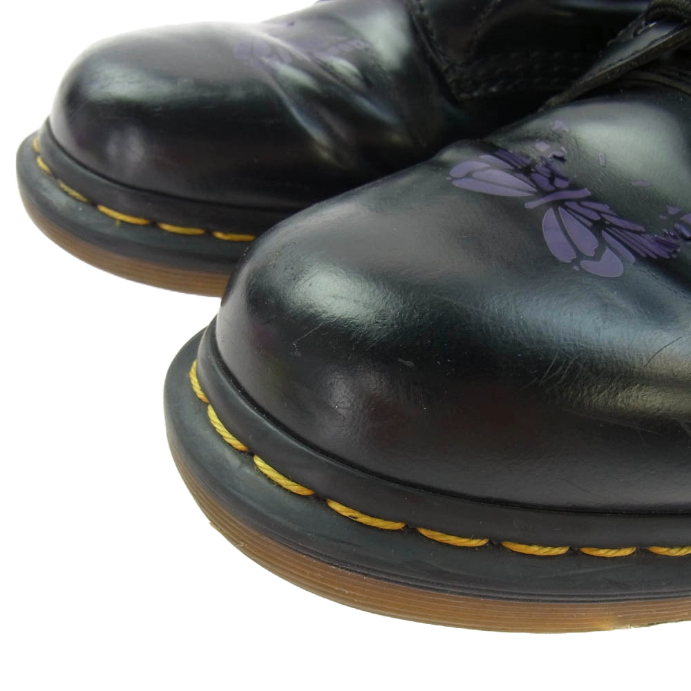 Needles ニードルス 1460 × DR.MARTENS ドクターマーチン STRIPE 8 EYE BOOT ストライプ 8ホール ブーツ ブラック系 42【中古】