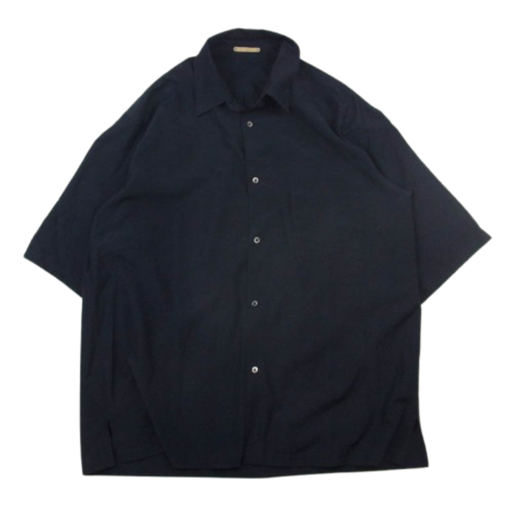 LAMOND. ラモンド LM-S-038 WIDE SHIRTS 半袖 ワイドシャツ ネイビー系 4【中古】