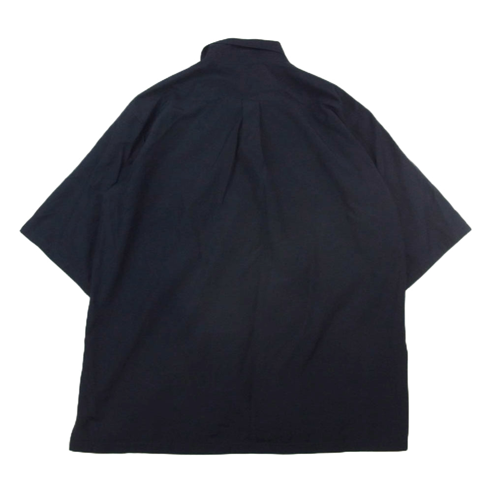 LAMOND. ラモンド LM-S-038 WIDE SHIRTS 半袖 ワイドシャツ ネイビー系 4【中古】
