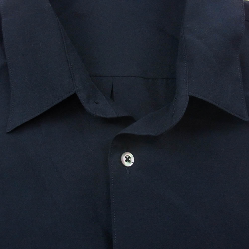 LAMOND. ラモンド LM-S-038 WIDE SHIRTS 半袖 ワイドシャツ ネイビー系 4【中古】